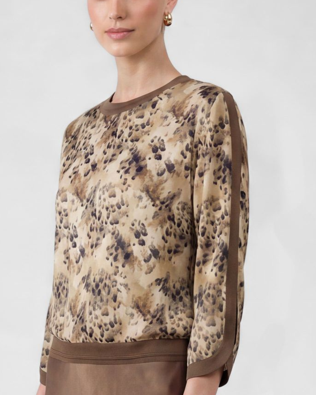Leopard Print Satin Top - High Call Outfitters