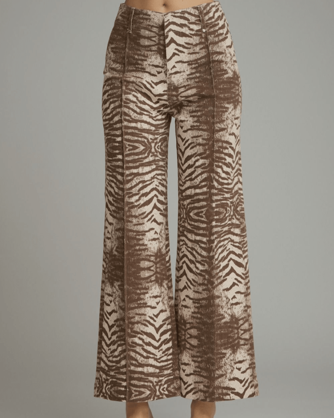 Animal Print Wide Leg Pants - High Call Outfitters
