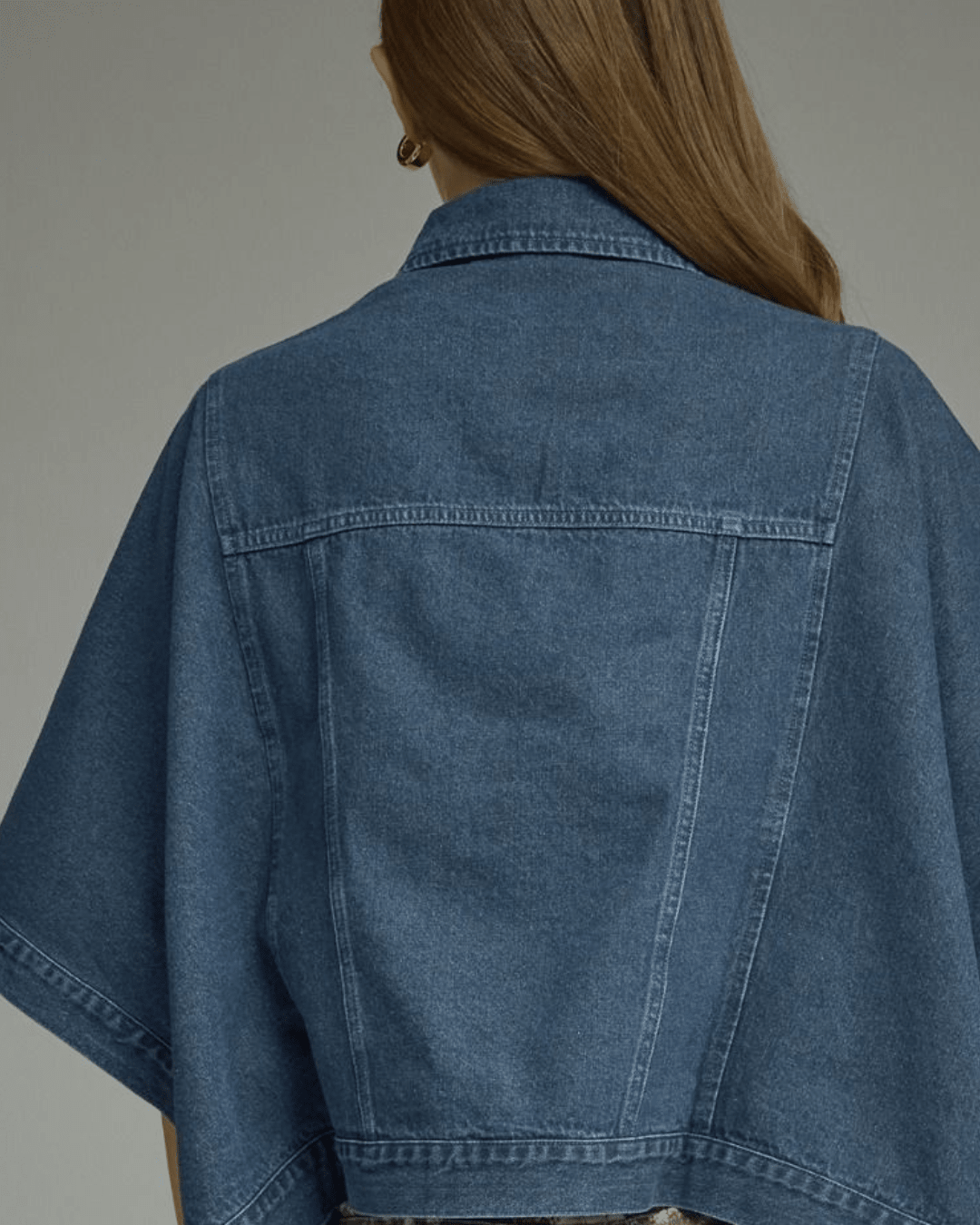 Short Sleeve Snap Front Denim Jacket - High Call Outfitters