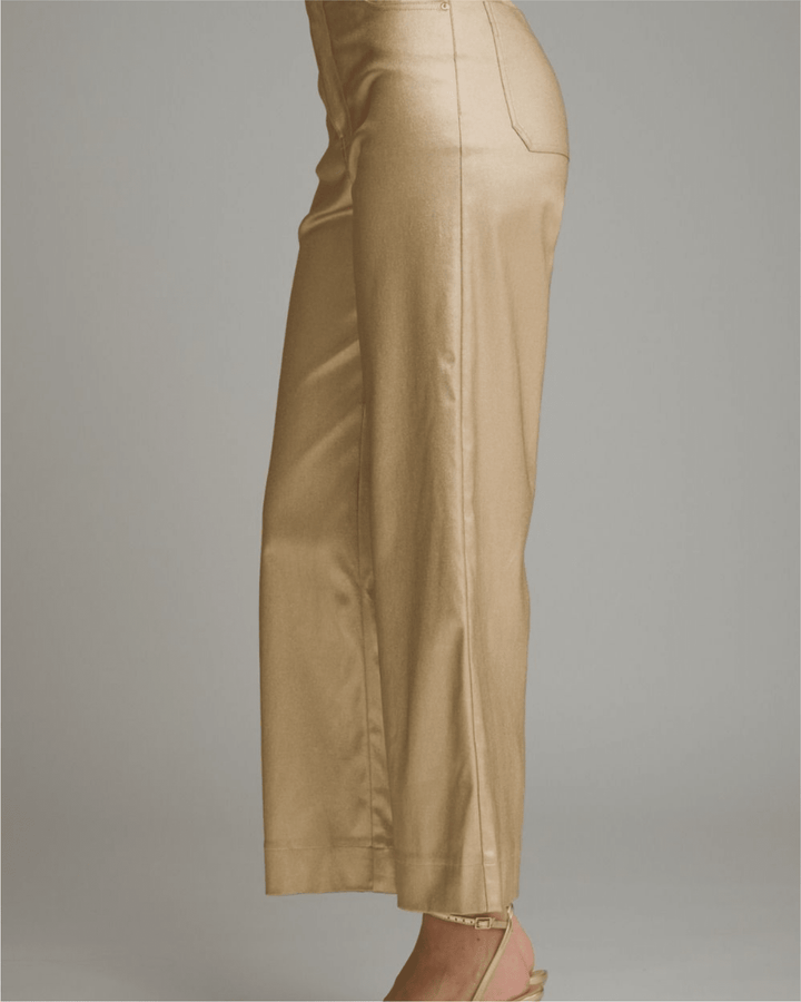 Metallic Wide Leg Pants - High Call Outfitters