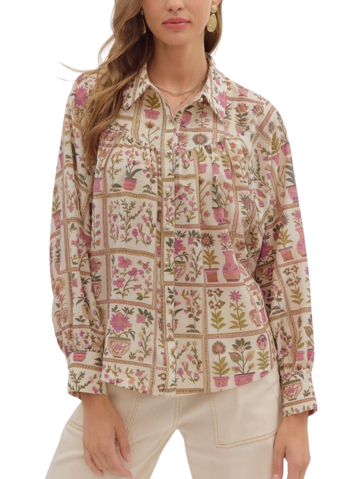 Botanical Long Sleeve Top