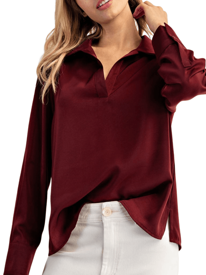 Notch Collar Top - High Call Outfitters