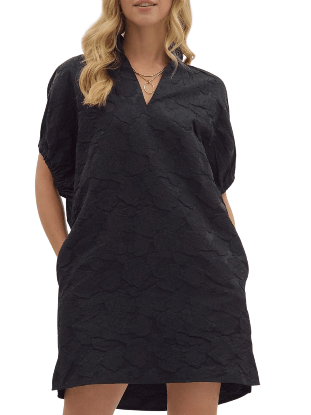Floral Jacquared Dress - High Call Outfitters
