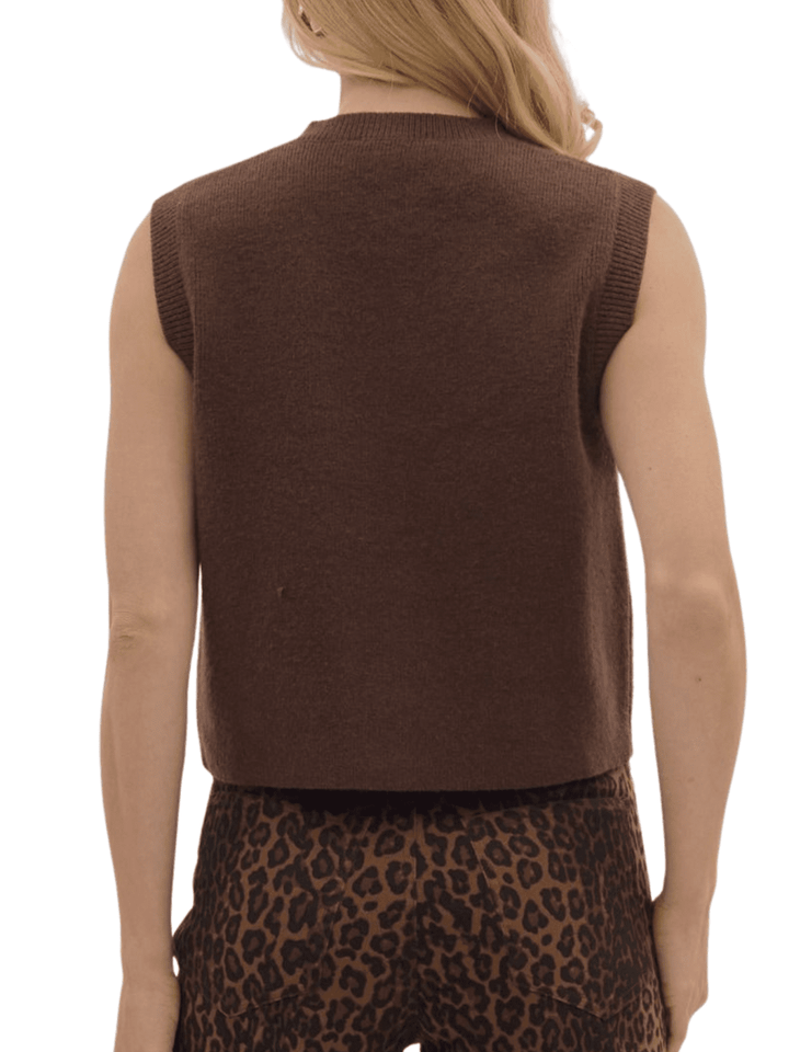 Button Front Sweater Vest - High Call Outfitters