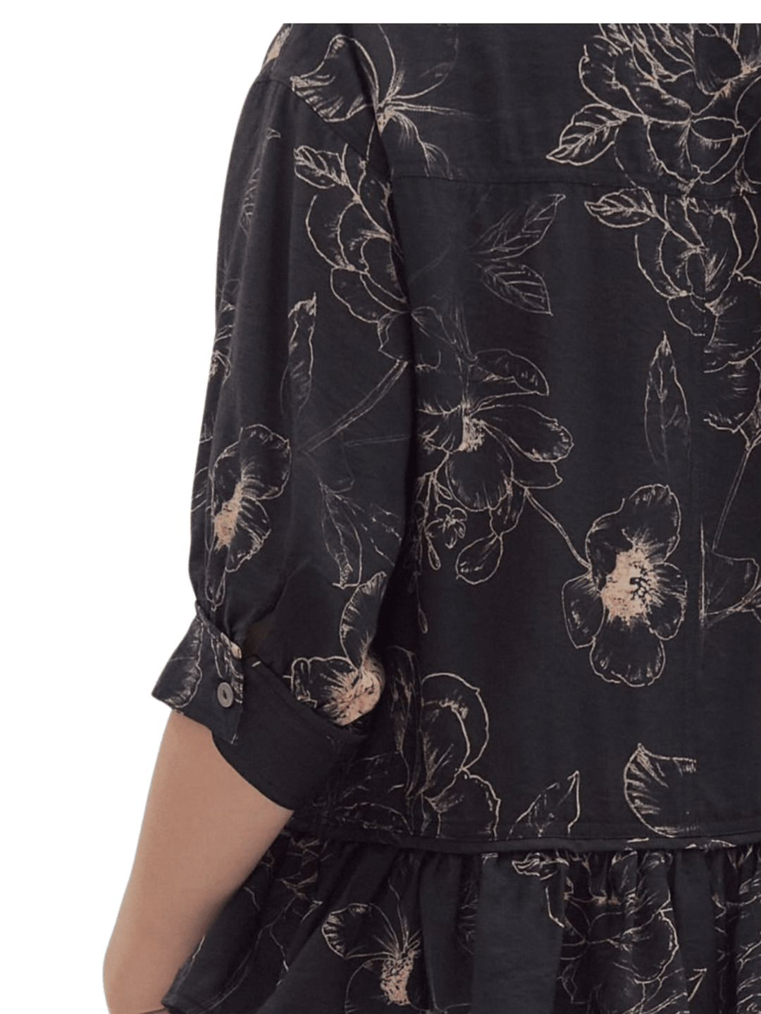 Ruffle Trim Floral Top - High Call Outfitters