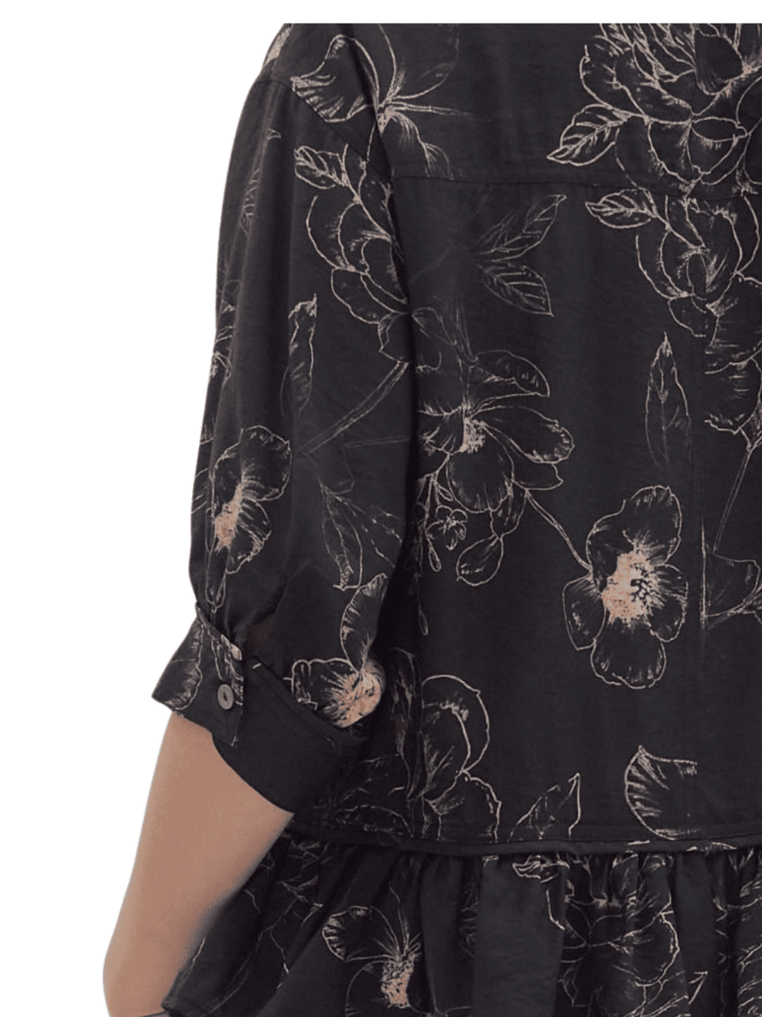 Ruffle Trim Floral Top - High Call Outfitters