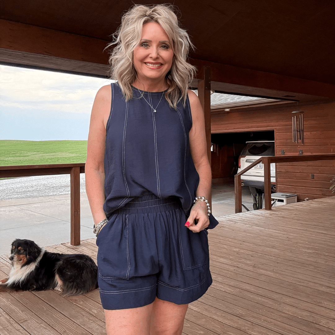 Top Stitch Sleeveless Top - High Call Outfitters