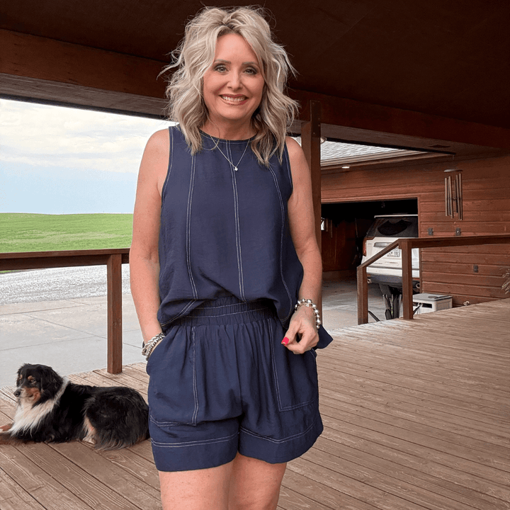 Top Stitch Sleeveless Top - High Call Outfitters