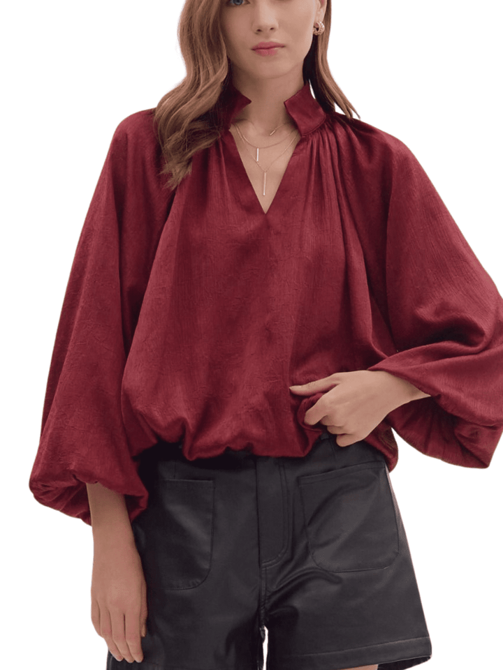 Silky Balloon Top - High Call Outfitters
