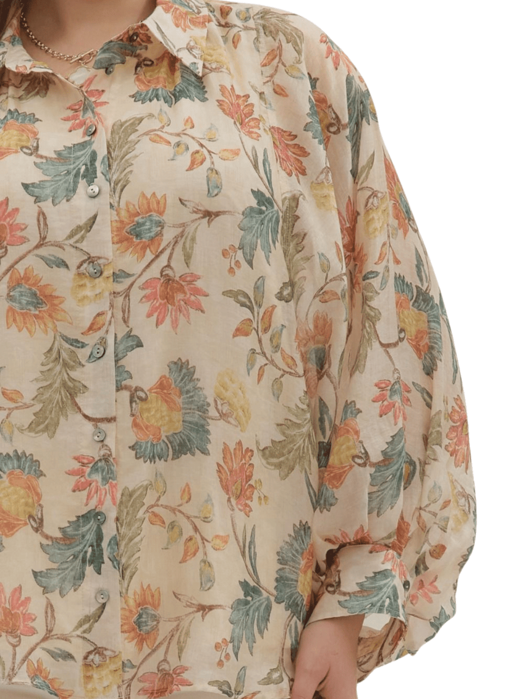 Floral Button Front Top - High Call Outfitters