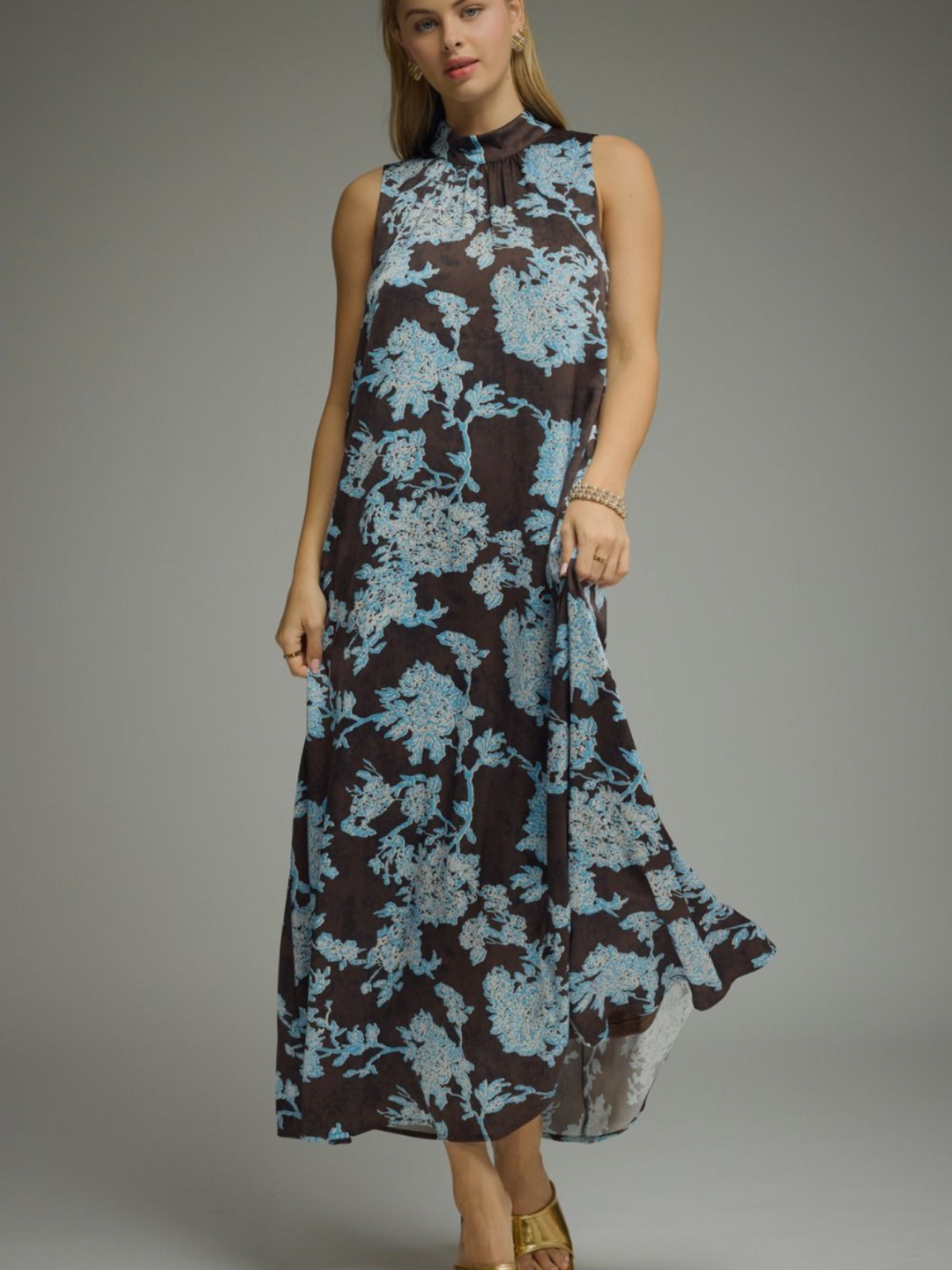 Floral Print Maxi Dress - High Call Outfitters