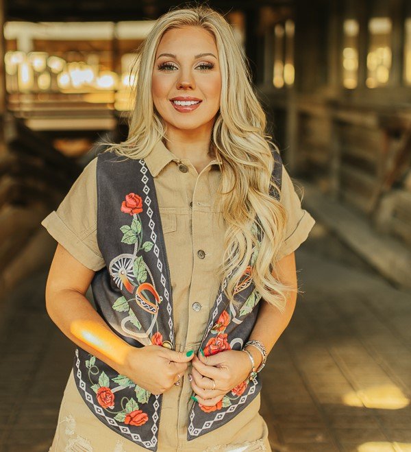 Floral Scoll Vest