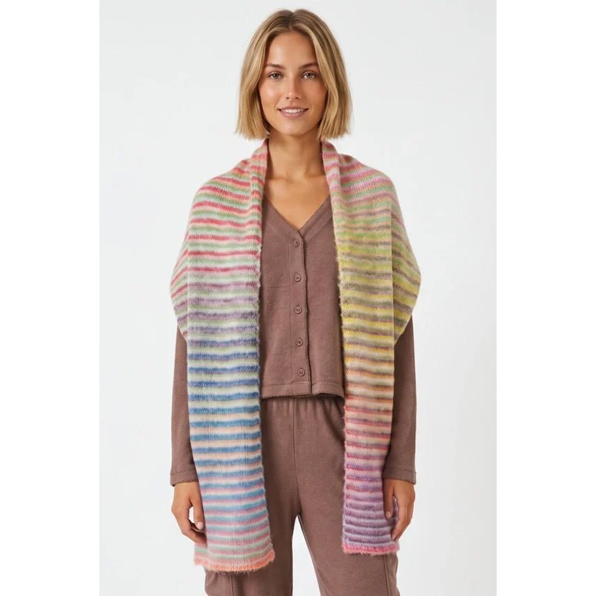 Oversized Multi Colored Sweater Scarf - High Call Outfitters