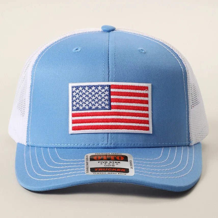 American Flag Patch Trucker Hat - High Call Outfitters