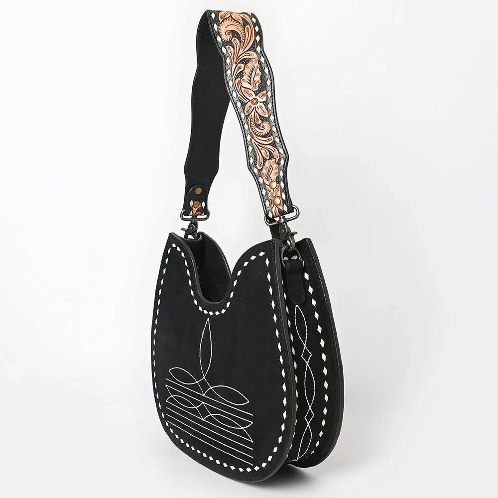Hobo Styled Boot Stitch Handbag from American Darling - High Call Outfitters