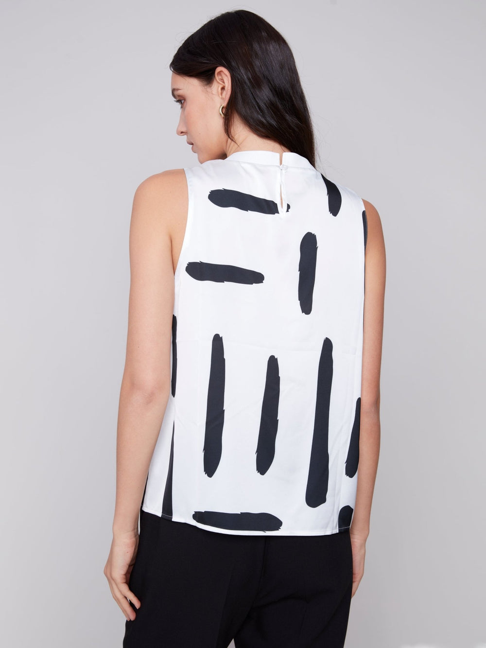 Printed Sleeveless Satin Top from Charlie B - High Call Outfitters
