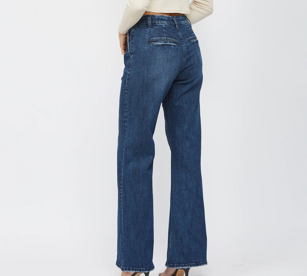 Slant Pocket High Rise Wide Leg from Mica Denim - High Call Outfitters