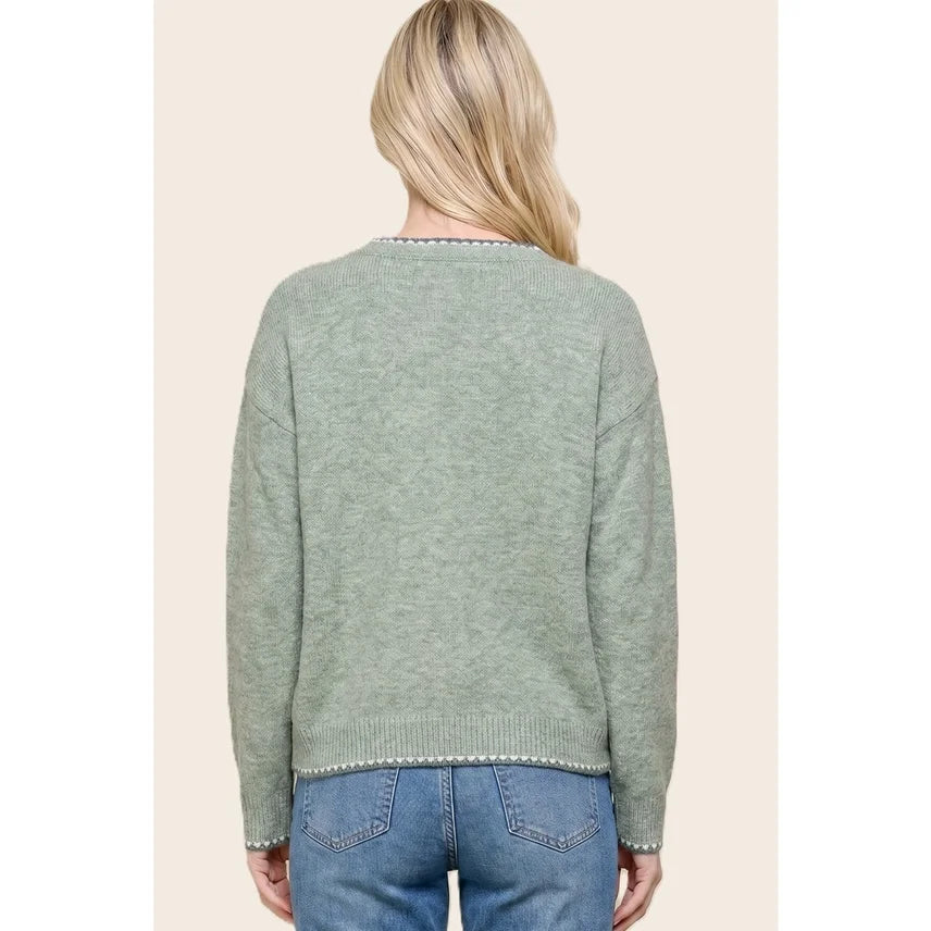 Western Horseshoe Jacquard Sweater