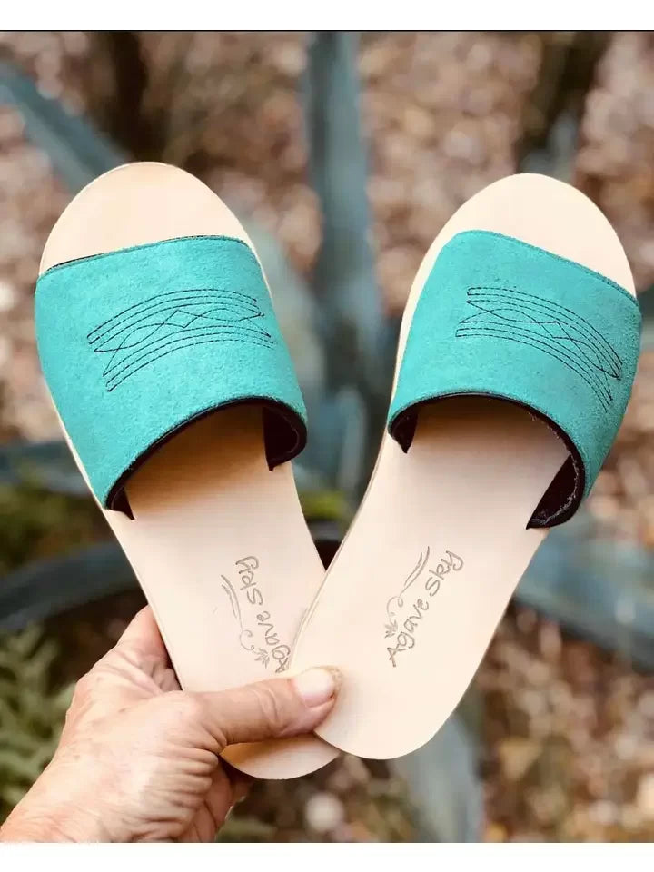 Nadia Western Stitch Slide from Agave Sky