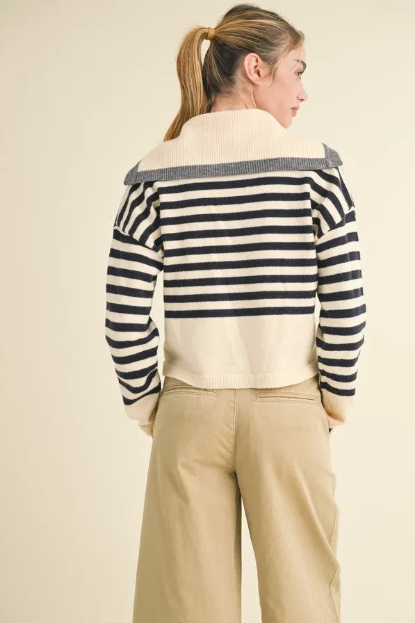 Stripe Sailor Styled Sweater