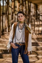 3 Strand Navajo Pearl with Naja Pendant from West & Co