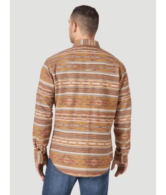 Retro Brushed Flannel Snap Shirt from Wrangler - High Call Outfitters