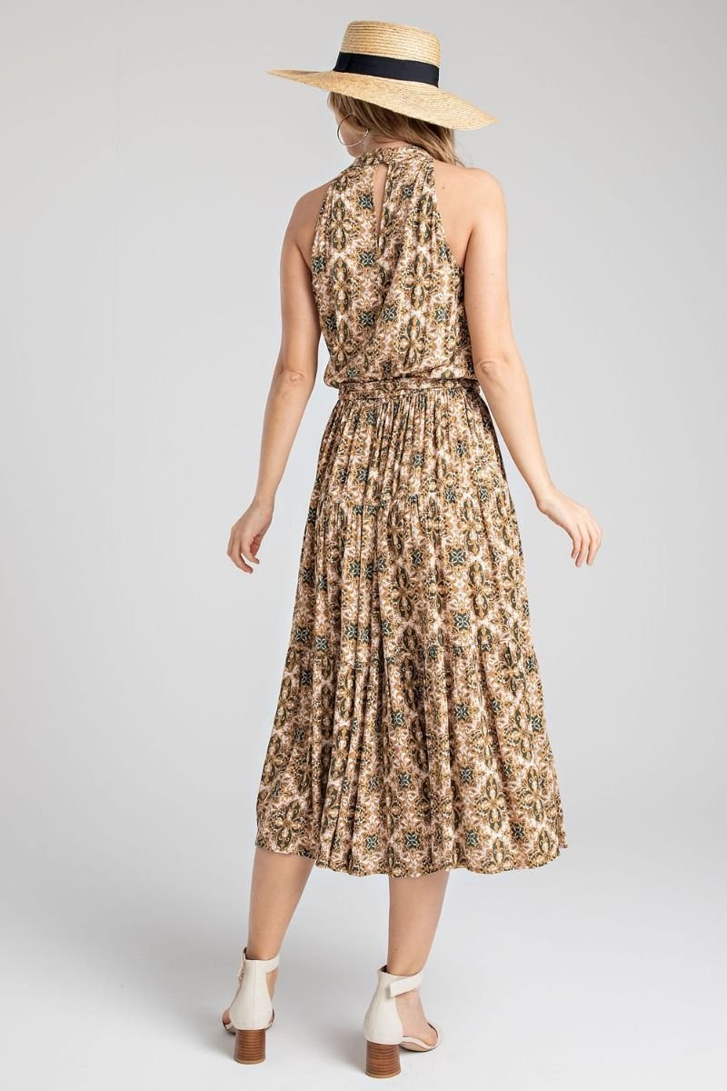 Printed Gauze Maxi Dress - High Call Outfitters