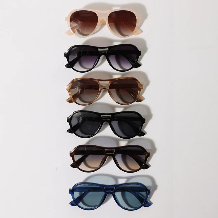 Modern Slim Rectangle Frame Sunglasses