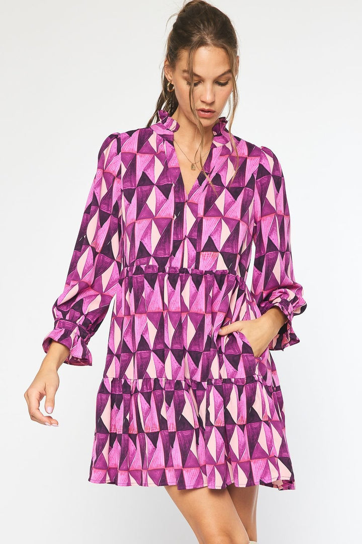 All Over Print Dress - High Call Outfitters
