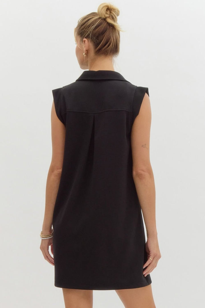 Textured Solid Mini Dress