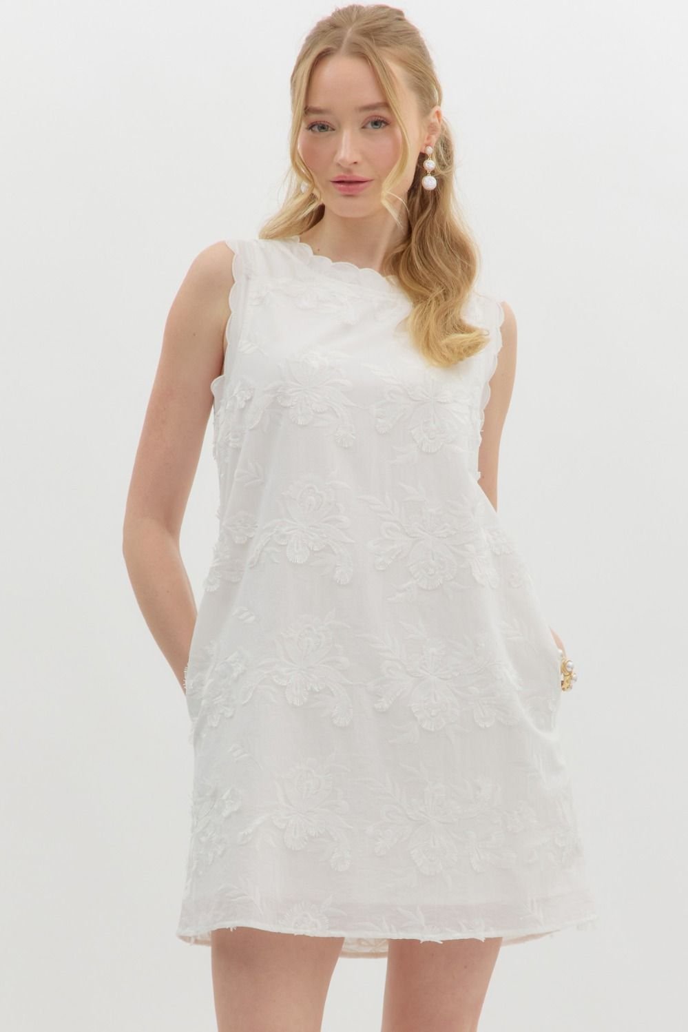 3D Applique Mini Dress - High Call Outfitters