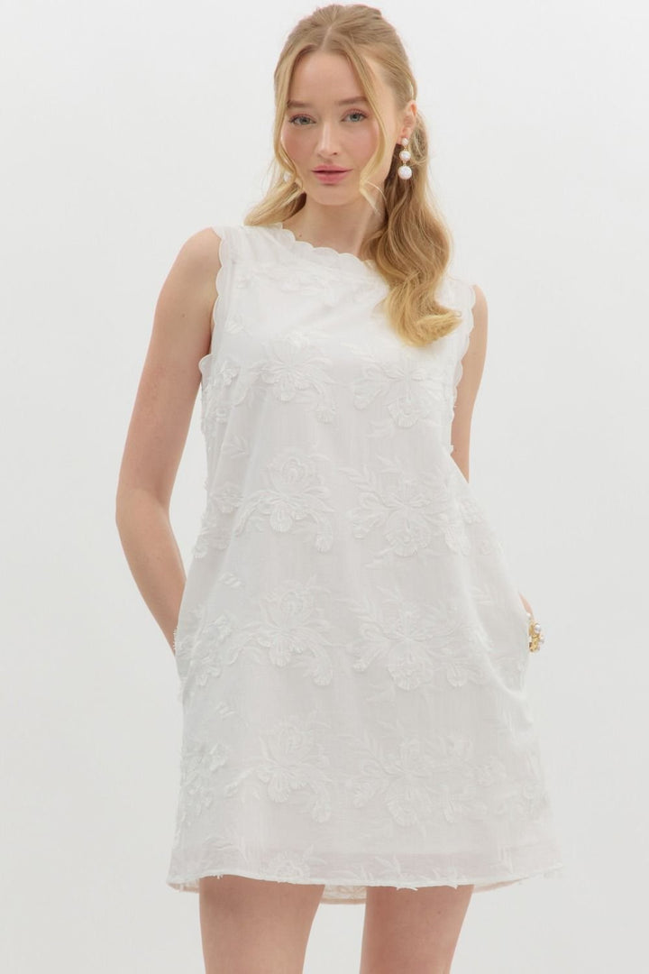 3D Applique Mini Dress