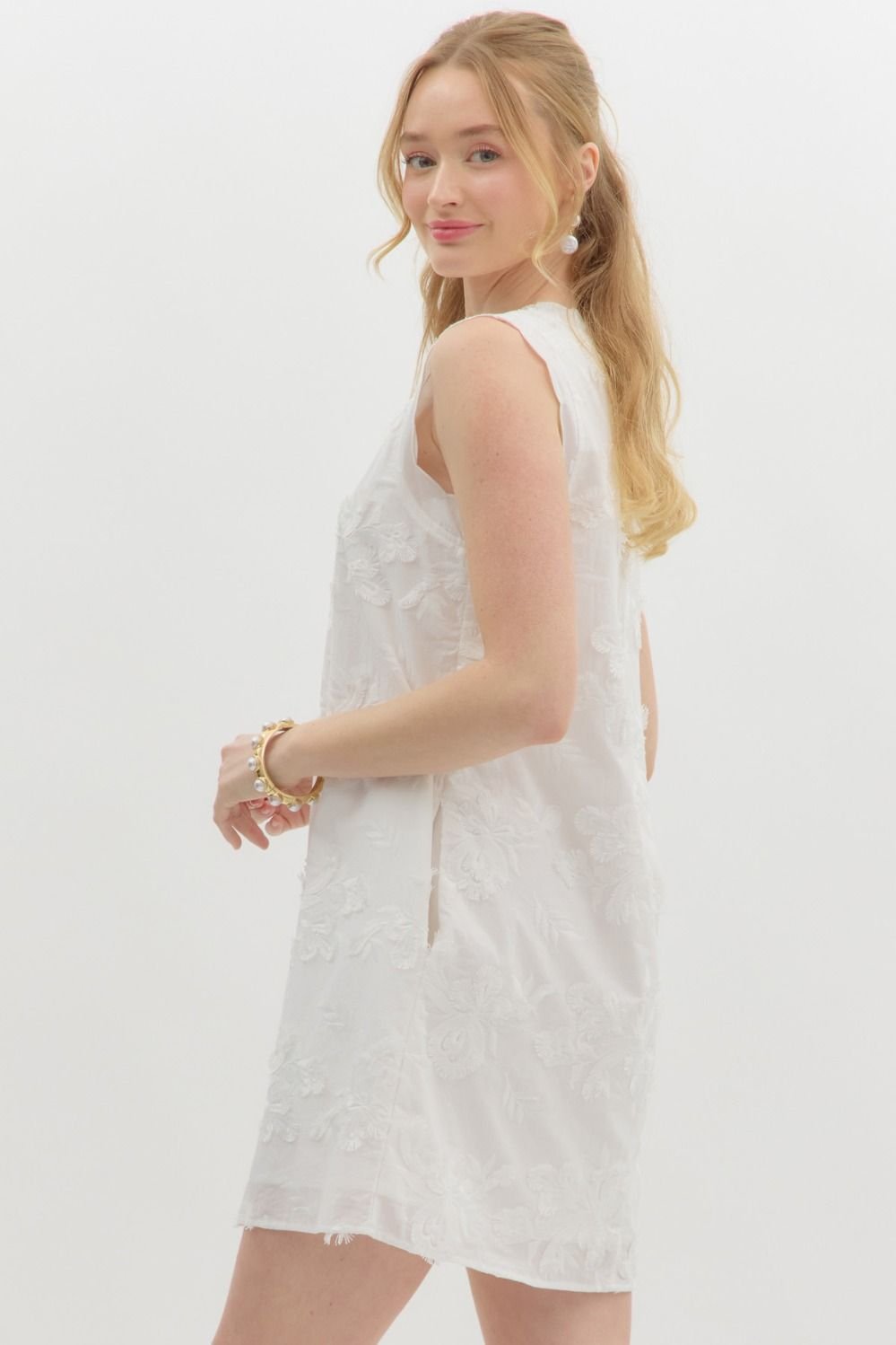 3D Applique Mini Dress