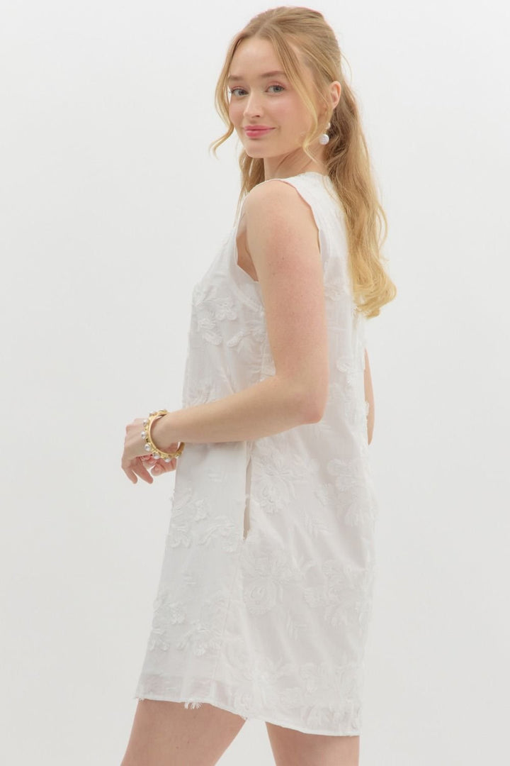 3D Applique Mini Dress