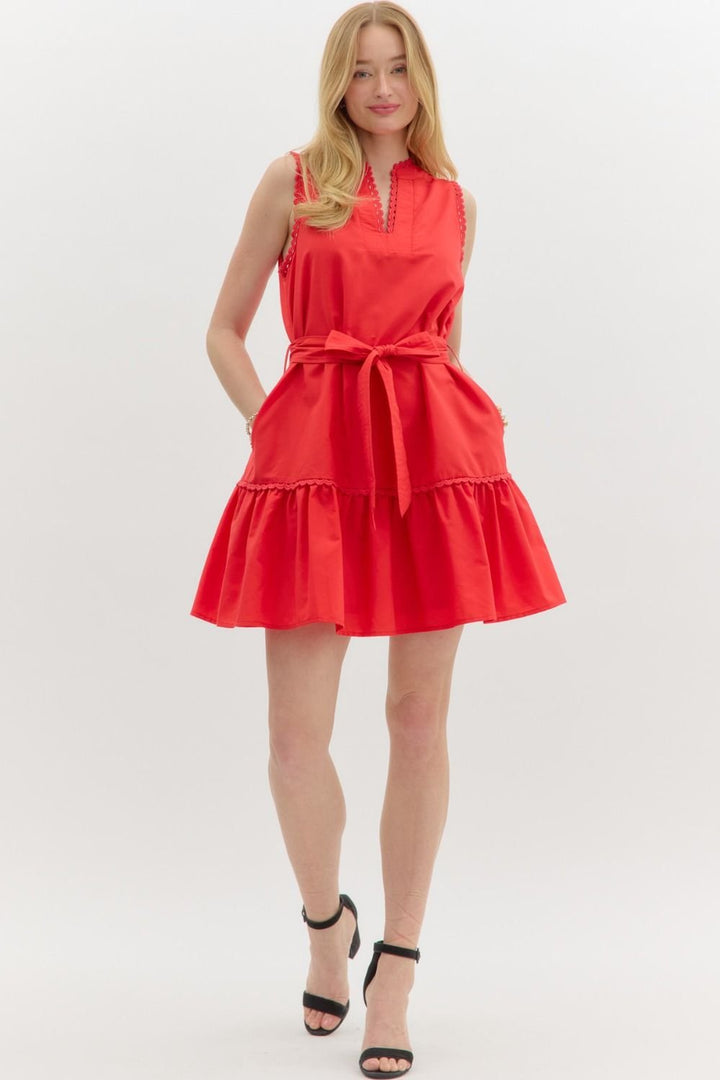 Scallop Edge Detail Dress