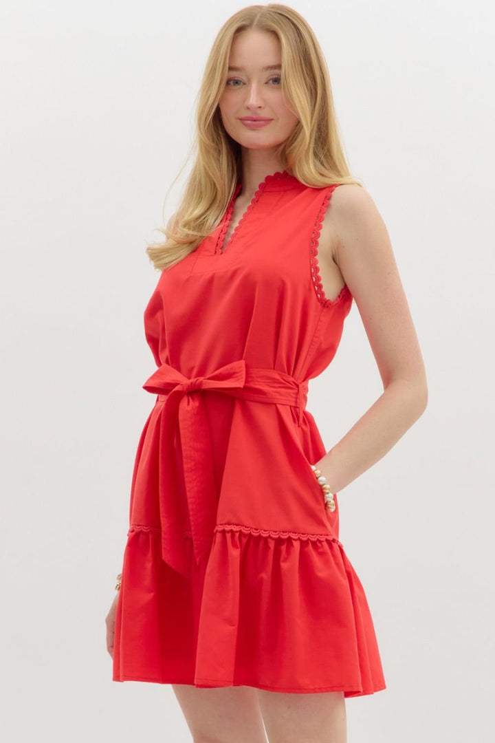 Scallop Edge Detail Dress