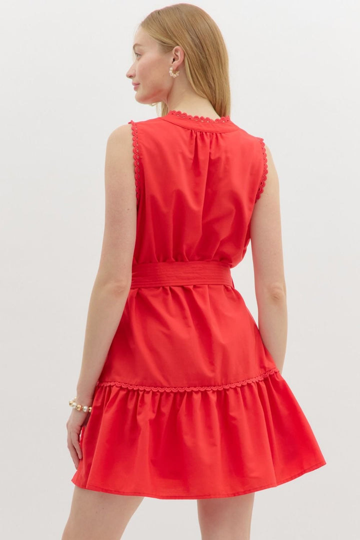 Scallop Edge Detail Dress
