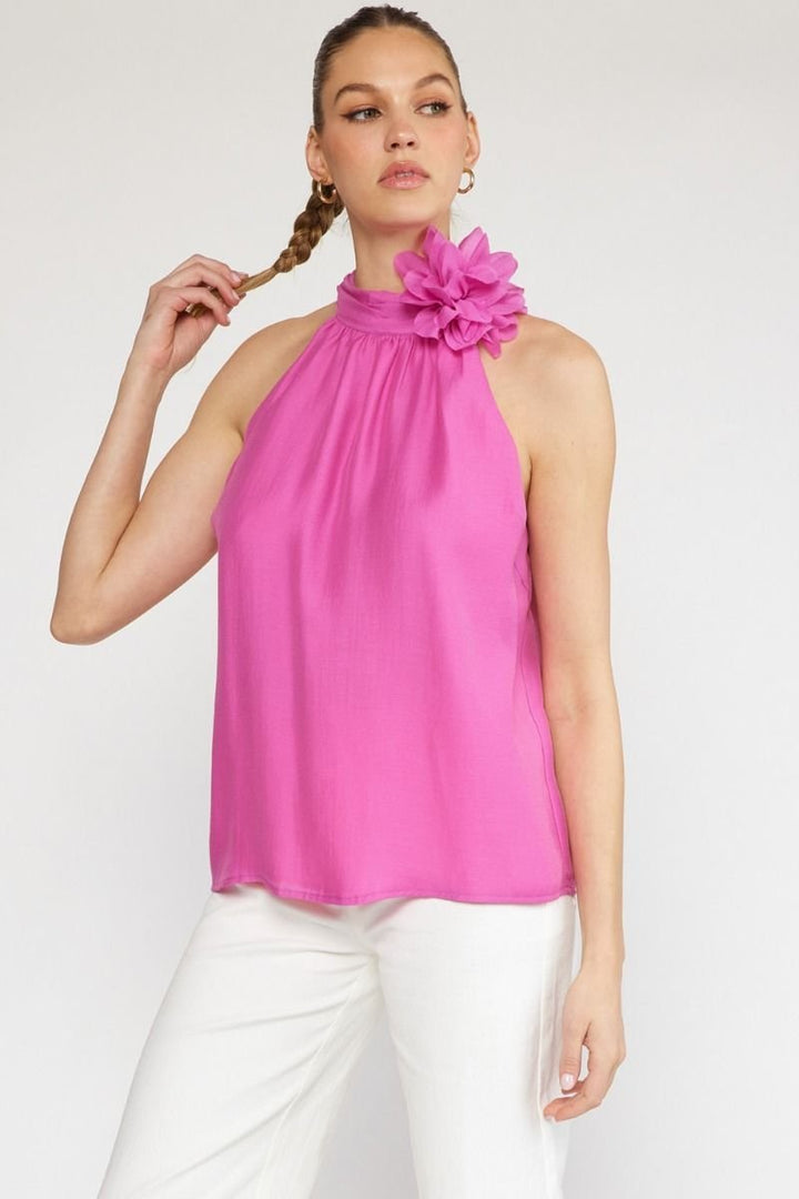 Flower Applique Top - High Call Outfitters