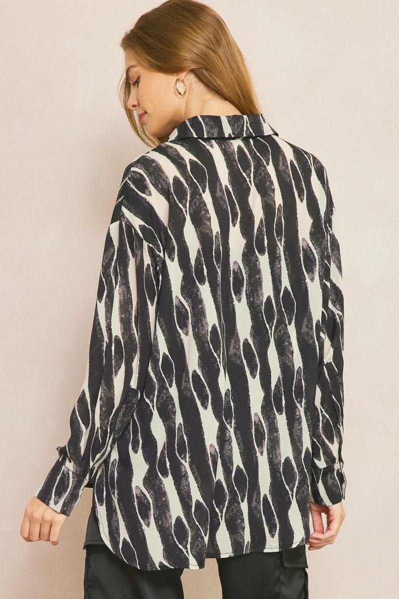 All Over Print Button Front Top - High Call Outfitters