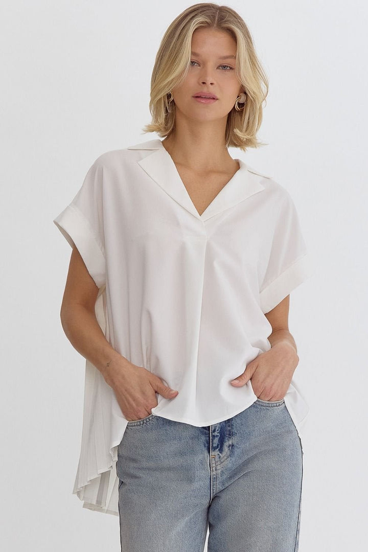 Pleated Back Top - High Call Outfitters