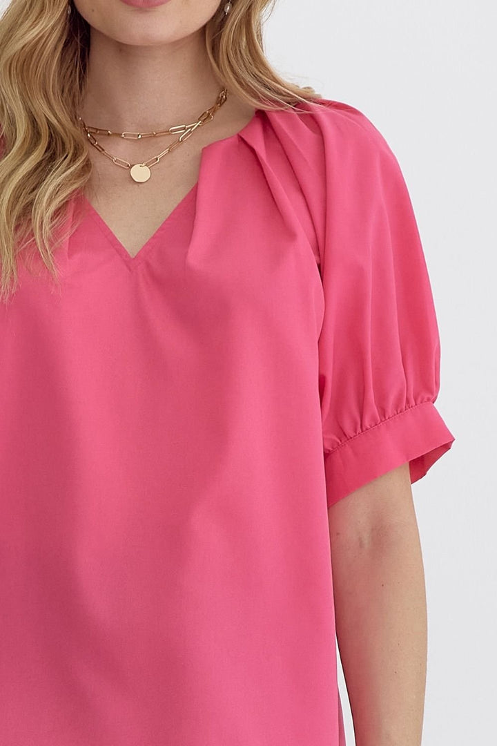 Pleated Shoulder Top