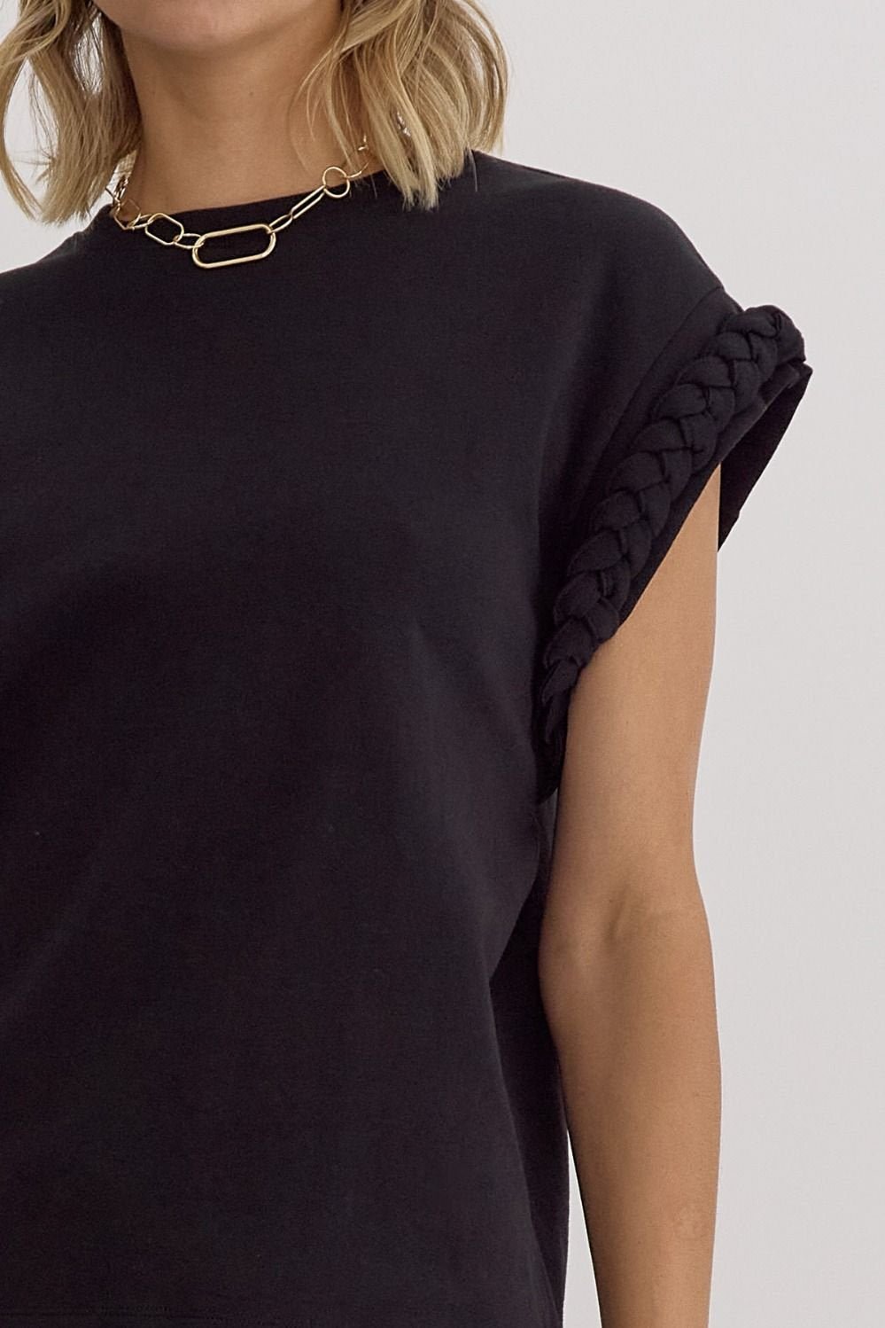 Braided Trim Top - High Call Outfitters
