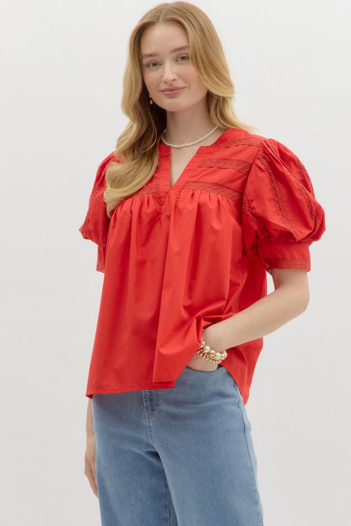 Lace Inset Top