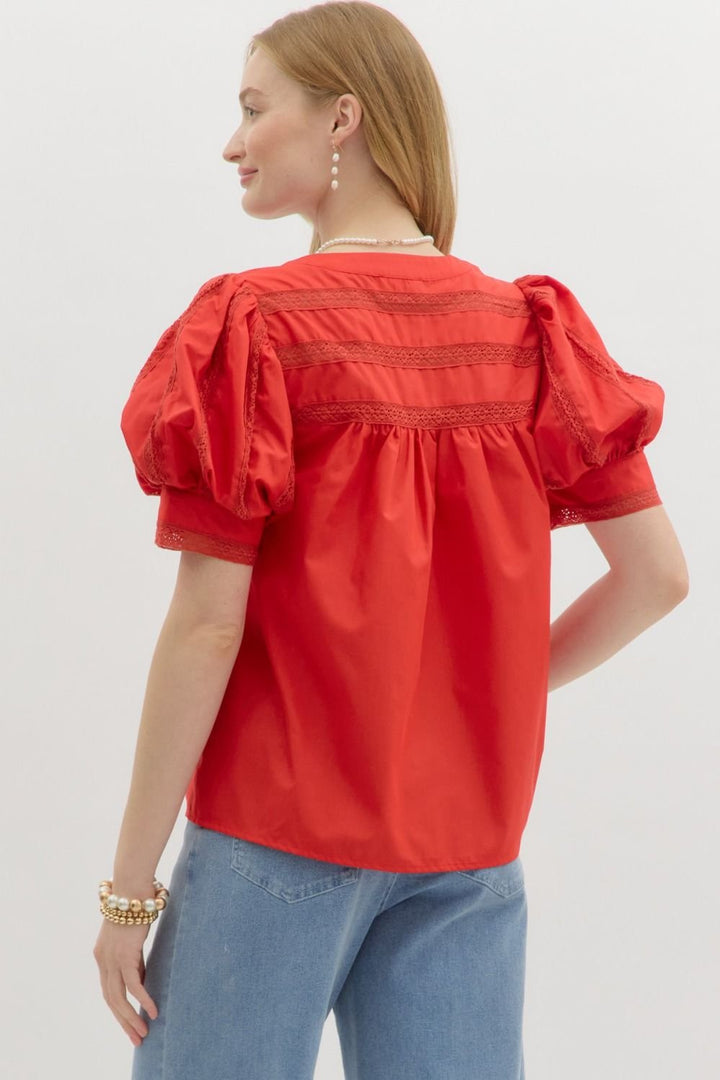 Lace Inset Top