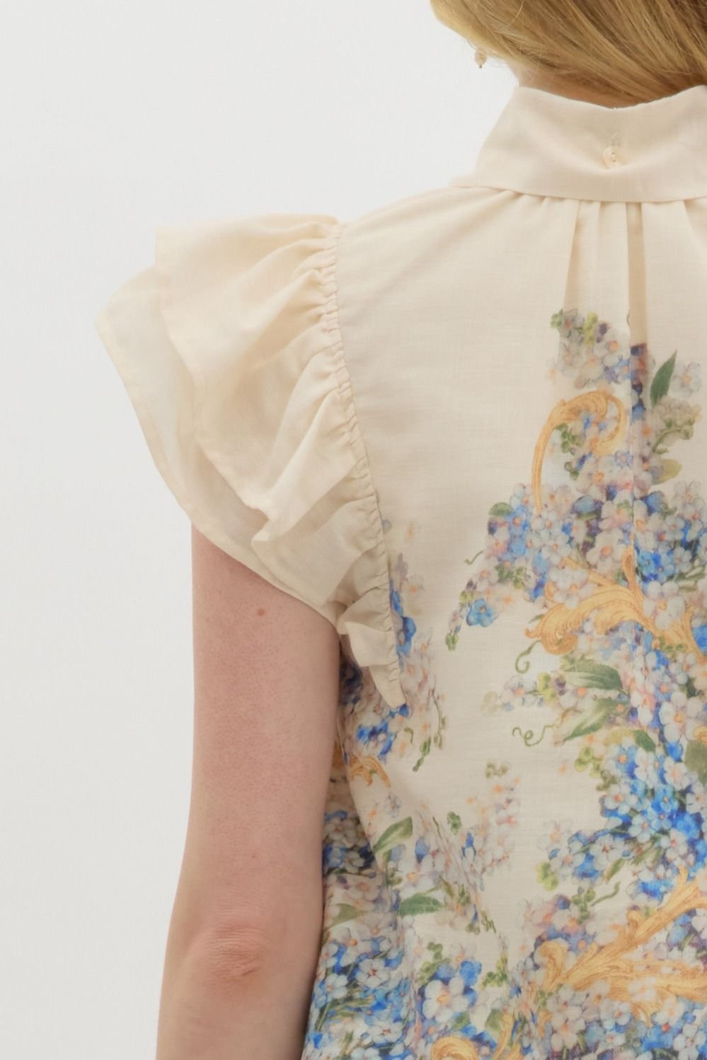 Floral Tie Front Top