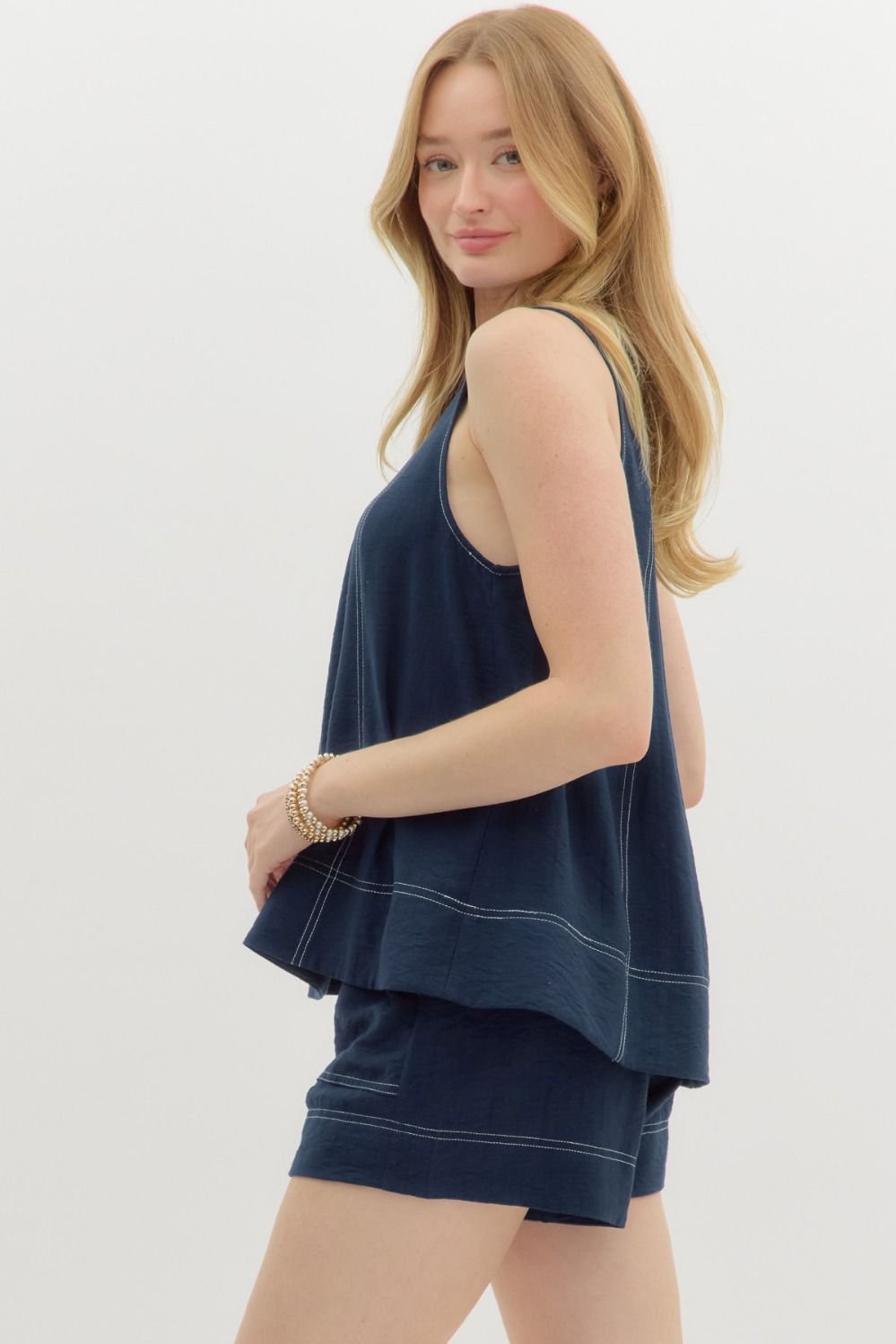 Top Stitch Sleeveless Top - High Call Outfitters