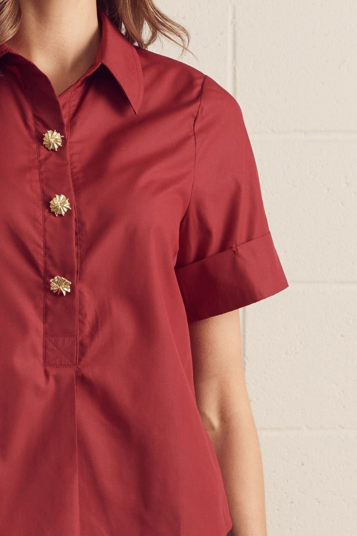 Gold Button Top - High Call Outfitters