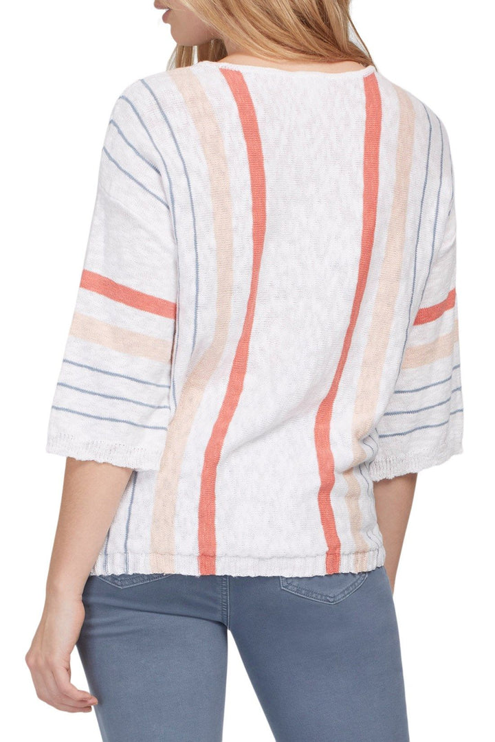 3/4 Sleeve Lightweight Striped Sweater from Tribal