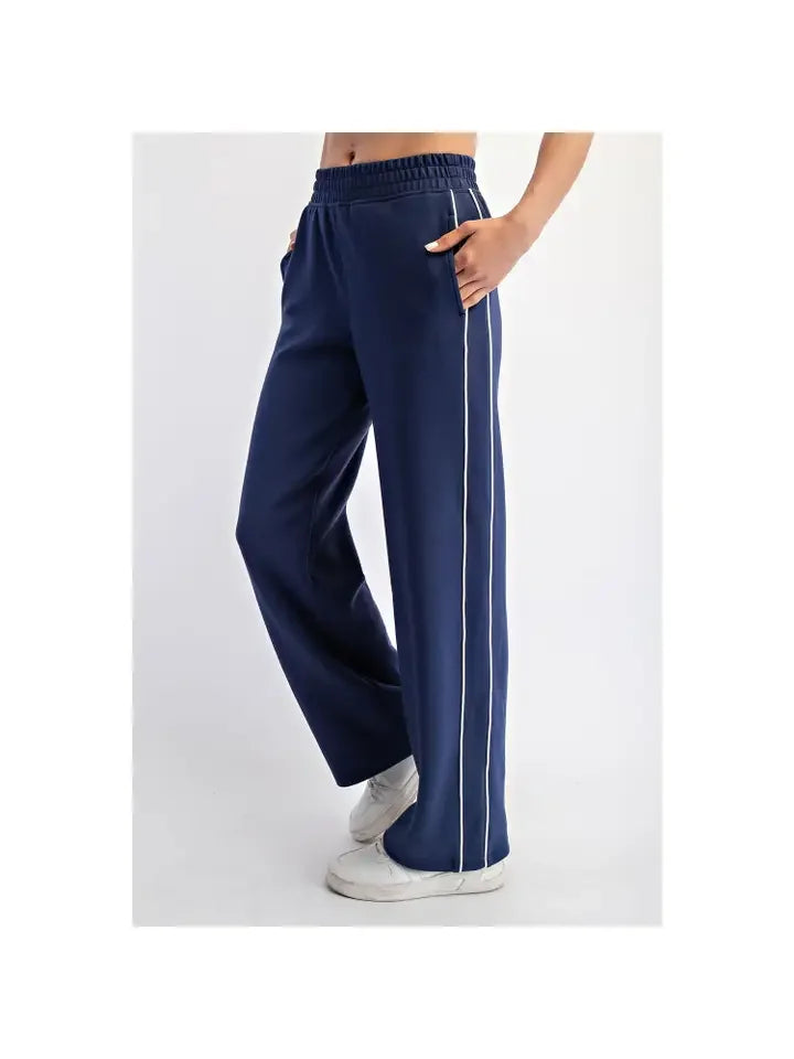 Two Stripe Piping Straight Pant