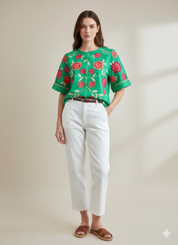 Floral Embroidery Top from THML - High Call Outfitters